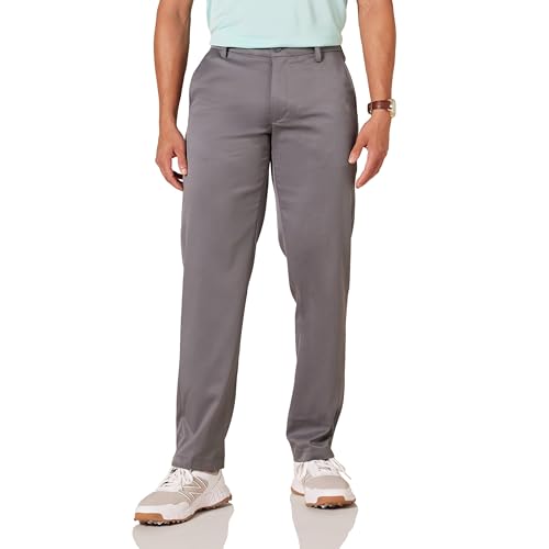 Amazon Essentials Men's Straight-Fit All-Day Stretch Golf Pant, Grey, 28W x 30L