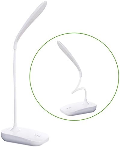 RTSU Gooseneck Table Lamp, Plastic 3W Portable Flexible USB Rechargeable Stepless Dimmable LED Desk Lamp Book Light Reading Light, Touch Control Dimmer Switch Eye Protection Bedside Lamp Night Light