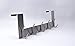 Pro Chef Kitchen Tools Over The Door Hook - 5 Coat Hooks - 15.5 Inches Wide and Fits Doors up to 1.5 Inches Thick - No Drill Towel Rack for Bathroom Storage - Behind Door Organizer Clothes Rack