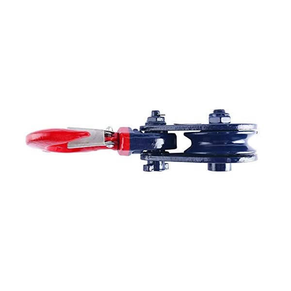 FreeTec 2 Tonnen Umlenkrolle Seilrolle Snatchblock Windenrolle mit Haken fÃ¼r Seilwinde – Bild 4