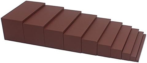 QLL Montessori Materials Wooden Mathematics Toys Brown Stairs Small Size Width 0.7-7CM Early Maths Toy Children's Day Gift