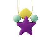Stimtastic Chewable Silicone Star Pendant Necklace Nontoxic BPA and Phthalate Free, Lilac