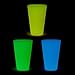 SILIPINT Silicone Pint Glasses, The Original Unbreakable Silicone Pint Glass, Patented Unbreakable Glassware for Beer and Wine and More, Drinkware That is Heat Safe and Freeze Safe, Glow-in-the-Dark (Set of 3)Glow Blue, Glow Green and Glow Yellow, 16-Ounce