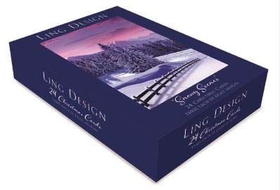 Box of 24 Assorted Christmas Cards (LD-XBVB2020P) - Snowy Scenes - 24 Cards, 3 Each of 8 Designs