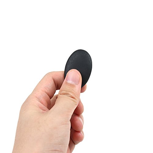 Romonacr 8Pcs Professional Small Massage Hot Stone Set Natural Lava Heated Stones Basalt Warmer Rock for Spa, Massage Therapy 1.18 x 1.57 x 0.31in(3x4x0.8cm) Black - Thumbnail 7