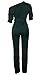 ONLYSHE Womens Sexy Half Sleeve One Shoulder Tied Waist Bodycon Party Clubwear Jumpsuit Rompers