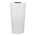 15 Ounce Texture Grip Porcelain Double Wall Thermal Coffee Tumbler - White
