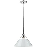 Golden Lighting 3306-L CH-DB Orwell - 1 Light Large Pendant-10 Inches Tall and 14 Inches Wide, Finish Color: Chrome, Shade Co