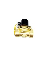 Válvula solenoide, 1 pulgada, 110 V/115 V/120 V CA latón, eléctrica, aire, agua, gas, diésel normalmente cerrado, NPT gran caudal