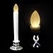 CelebrationLight 10 Pack Flameless Taper Candles with Remote/Timer & Suction Cup, Battery Operated Flickering LED Window Candles, Vintage Christmas Electric Fake Candlesticks, Silver Holder