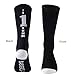 BABIBEAN Youth and Kids Football Socks, Mid Calf Custom Team Number Socks for Baseball, Soccer, Basketball 1 Pair Black