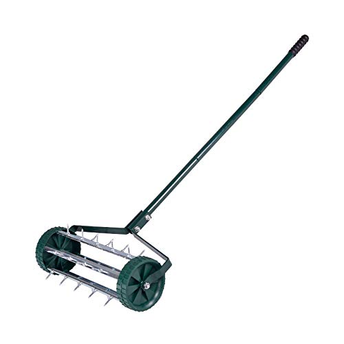 Garden Lawn Aerator Manual Roller Rolling Lawn Garden Spike Lawn Aerator Gardening Tool for
