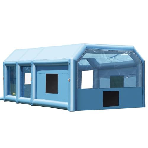 VEVOR Car Paint Booth, Polyurethane, Blue, 10x6,4x4,5 m