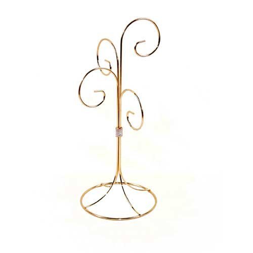 Ornament Display Stand - Four Arm Brass