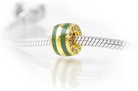 Border Patrol Charm, Elegant Vermeil Gold on Sterling Silver