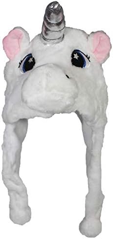 Big Kids 3D Plush Unicorn Fleece Lined Animal Character Beanie