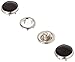 Dritz 25-13 Pearl Snap Fasteners, Black, Size 16 (7/16-Inch) 12-Count