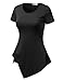 JJ Perfection Women's Asymmetrical Hem Short Sleeve T-Shirt