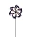 Plow & Hearth Set of 3 Metal Pinwheel Decorative Garden Stakes 7 L x 4.25 W x 22 H Multicolored