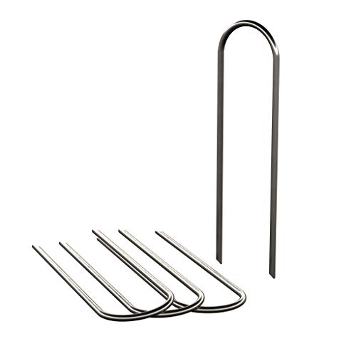 Karben KBA-01STAKE-04 Sports Base Support U-Stakes, 8' x 2.25", Silver (Pack of 4)