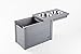 New Age Pet ECOFLEX Piedmont 2-Bowl Elevated Dog Feeder with Sliding Lid Storage Bin - Grey, Ideal for Small Spaces and Taller Dogs, Easy to Clean and Assemble, Non-Toxic and Moisture Resistant