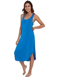 Camisón de noche largo de bambú para dama, S-4X
