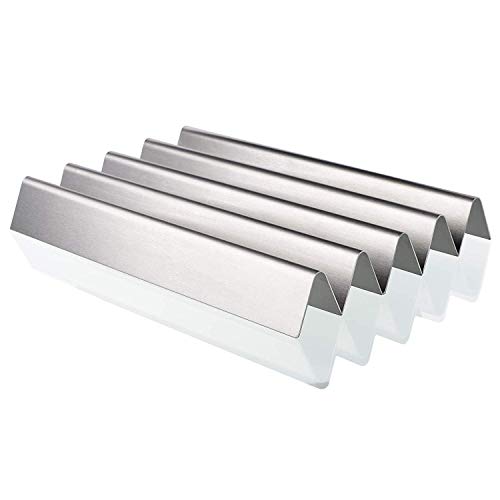 QuliMetal 7537 22.5 Inch Flavor Bars for Weber Spirit 300 Series, Spirit E310, E320, Spirit 700, Genesis Silver Gold Platinum B/C, Weber 900 Grills, Stainless Steel Heat Plates for Weber 7536, 16 GA