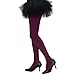 HDE Womens Solid Gradient Color Stockings Opaque Microfiber Footed Tights,XS-M,Maroon