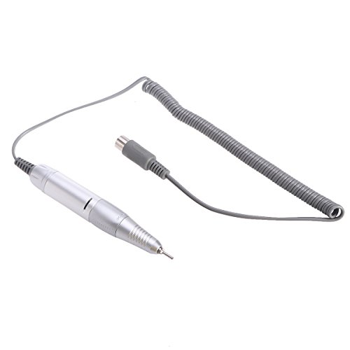 Nail Drill Handle Accessories for Professional Electric Nail Drill Machine (Silver and White)