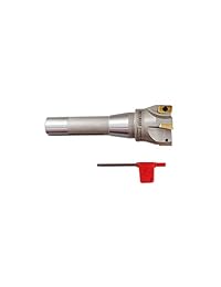 Accusize núm. 0028 6906 Fresadoras indexables a vástago R8 de 90 grados, 2 pulgadas x 6 1 8 pulgadas, con insertos de carburo APKT1604.