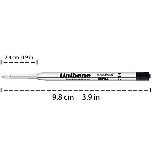 Unibene Parker Compatible Ballpoint Refills 12 Pack,1.0mm Medium Point