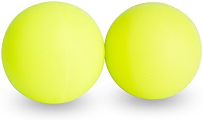 Fronnor Silicone Plastic Peanut Yoga Massage Massager Ball Rollers Back Trigger Point Therapy Sports Gym Release Excise Mobility Tools (Lemon Green S)