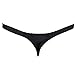 FFESHOW Men's Smooth Bikini Pouch Underwear G String Thongs (Black)