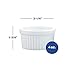 HIC Ramekins, Fine White Porcelain Souffle, 3-Inch, 4-Ounce Capacity, Set of 6