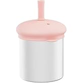 MYCOKI SP Baby Sippy Cup, Double-walled Stainless Steel Kid Mug, Silicone Break Resistant Straw Lid for Infants 6-12 Month Toddlers 1-3 Year Kids, 200ml Kid Water Drinking Cup (Pink, 1pc)