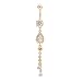 Lisli Rhinestone Stainless Steel Crystal Belly Button Rings Dangle Navel Body Piercing Jewelry