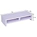 Monitor Stand Riser, Modern 2 Tiers Wood Monitor Stand Widen Monitor Stand TV PC Laptop Computer Screen Riser Desktop Organizer with Storage Shelf, W500mm x D200mm x H117mm (Light Purple)thumb 3