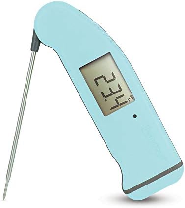 ETI SuperFast Thermapen 4 Professional Thermometer - Patented Automatic 360° rotational Display (Sky Blue)