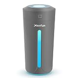 CLEEFUN Cool Mist Humidifier, Ultrasonic USB Portable Air Humidifiers for Office Desk Home Hotel Bedroom Car Truck Travel - 230ML Mini Desktop Cup Humidifier with LED Night Light and No Noise(Gray)