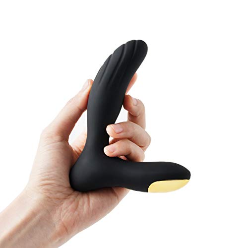 PALOQUETH Male Vibrating Prostate Massager Sex Toy with 2 Powerful Motors & 10 Stimulation Patterns for Wireless Remote Control Anal Pleasure, Unisex G Spot Vibrator Anal Sex Toy
