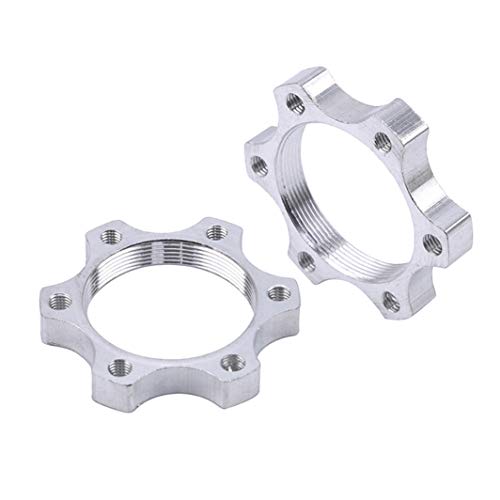 YouCY 2 Pcs Bicycle Free Wheel Hubs Disc Brake Rotor Disc 6 Bolt Bicycle Freewheel Threaded Hubs Disk Bike Disc Brake Rotor Flange Adapter,44MM