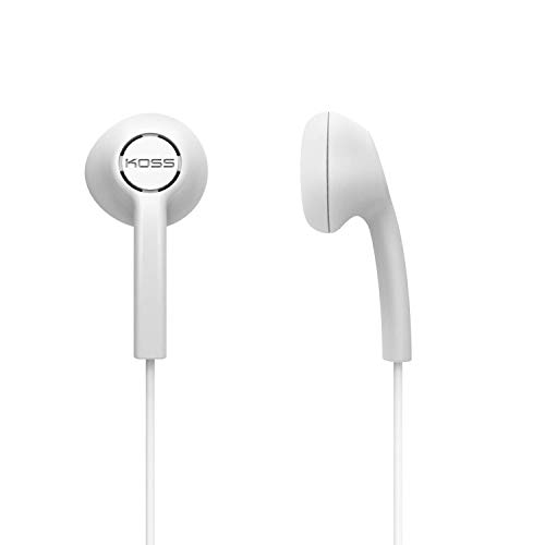 Koss Earbud On-Ear Lightweight Headphones, White