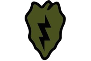 OTA STICKER 25th Infantry Symbol Sticker Division Combat Service Tab Rank PVC Bumper Vinyl Waterproof Army Soldier Military Proud Veteran Decal for Cars Truck Sticker Hard Hat Sticker Helmet Sticker Tumbler Sticker Luggage Vehicle Gift