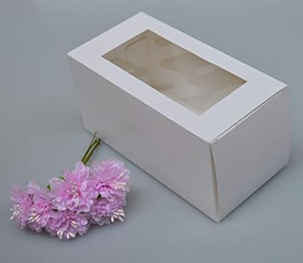 XLPD Caja de Papel Kraft Blanco con Ventana de PVC ...