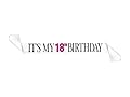 Its My 18th Birthday White Glitter Satin Sash â€“ Happy Birthday Party Supplies, Ideas and Decorations- Funny Birthday