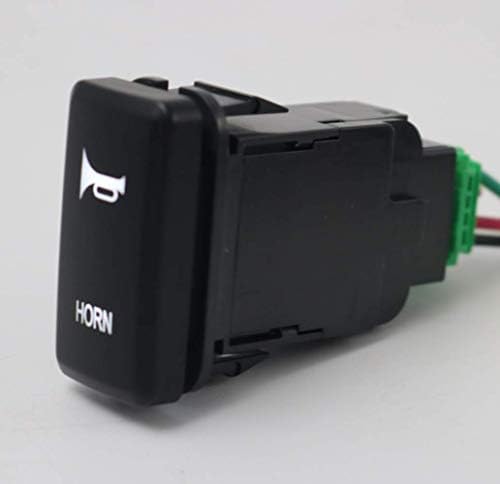 HERCHR Push Button Switch Laser Eached Horn White LED for Landcruiser RAV4 Prado 150 200