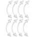 CrazyPiercing 8PCS Cartilage Earring Lip Piercing Eyebrow ring 16g Curved Barbell Clear Acrylic Bar