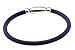 Navy Blue Silicone Rubber Bracelet Titanium Therapy Magnetic Clasp Small Unisex Size for Women Boy Girl Men