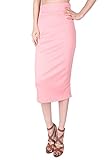LeggingsQueen High Waist Casual Basic Pencil Skirt