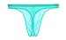 Soojun Mens Traceless Sexy Thongs Low Rise Underwear Ice Silk Briefs, Medium, Ice-Blue